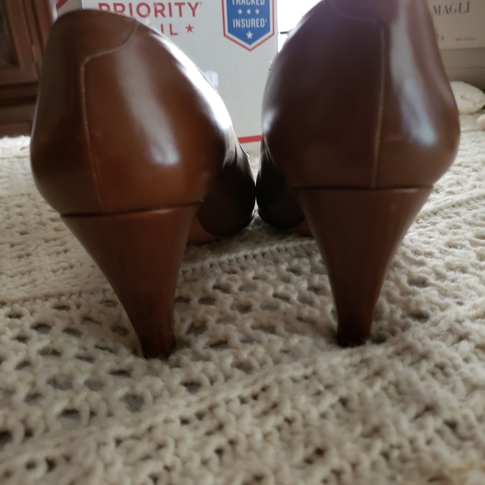 💞VINTAGE 70's AMALFI by RAUGONI BROWN PUMPS💞 - Picture 6 of 8